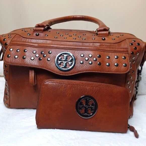 Tory Burch Vintage rare studded doctor bag and wallet set
